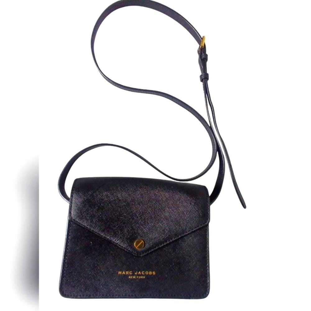 Marc Jacobs Black Saffiano Leather Crossbody Bag
